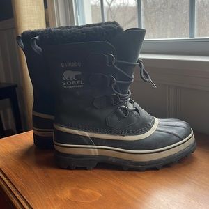 Sorel Caribou Black Winter Boot Mens US size 7 mens